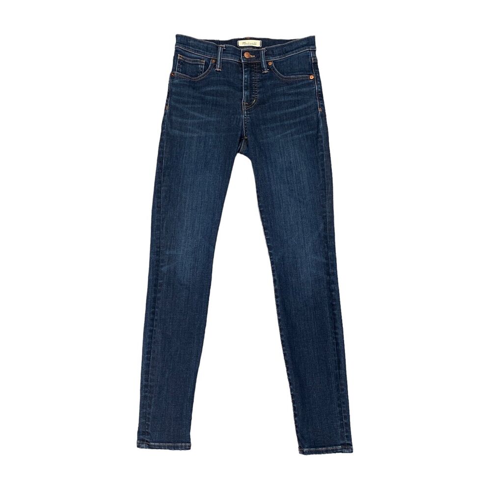 Madewell Skinny Jean Womens 26 Blue 9 Inch High Rise Stretch Denim Whiskered